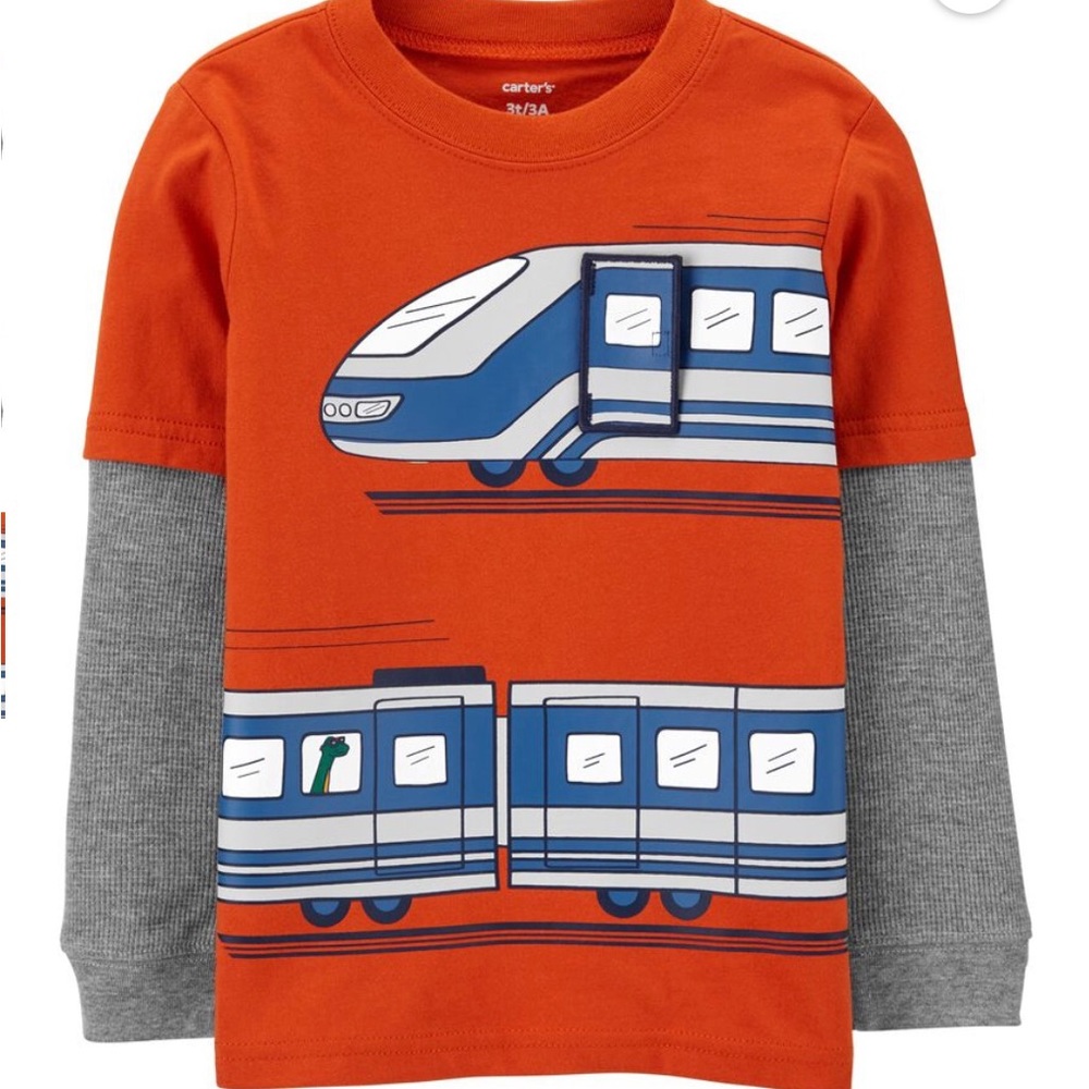 Carter’s Baby Bullet Train Layered-Look Jersey Tee
